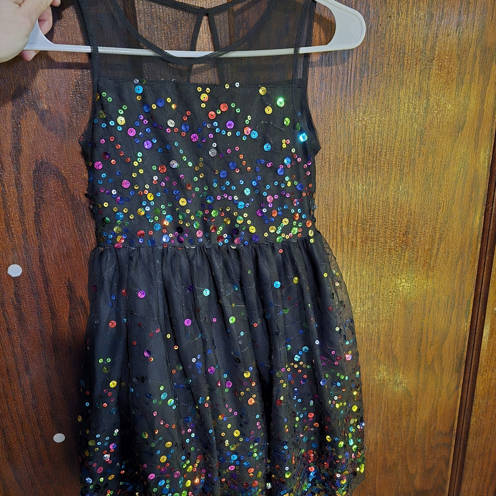 Black Sequin Party Dress